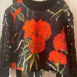 Cropped Dolce & Gabbana women sequin sweater